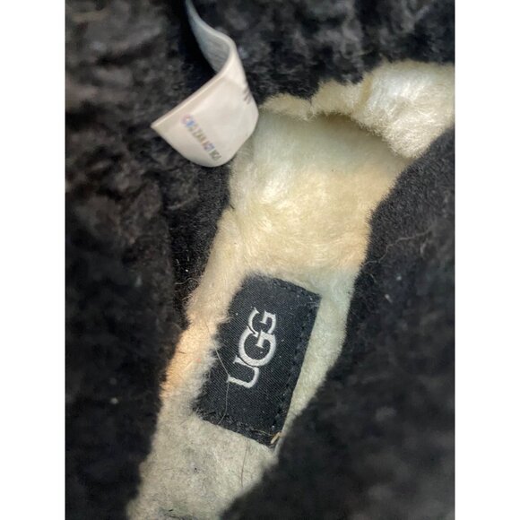 Ugg Neumel Clear Chukka Black Suede Sheepskin Ankle Boot Women's Size 5 - Picture 10 of 12